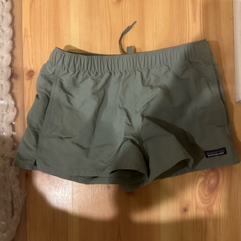 Patagonia Green Athletic Shorts Lightweight Quick-Dry